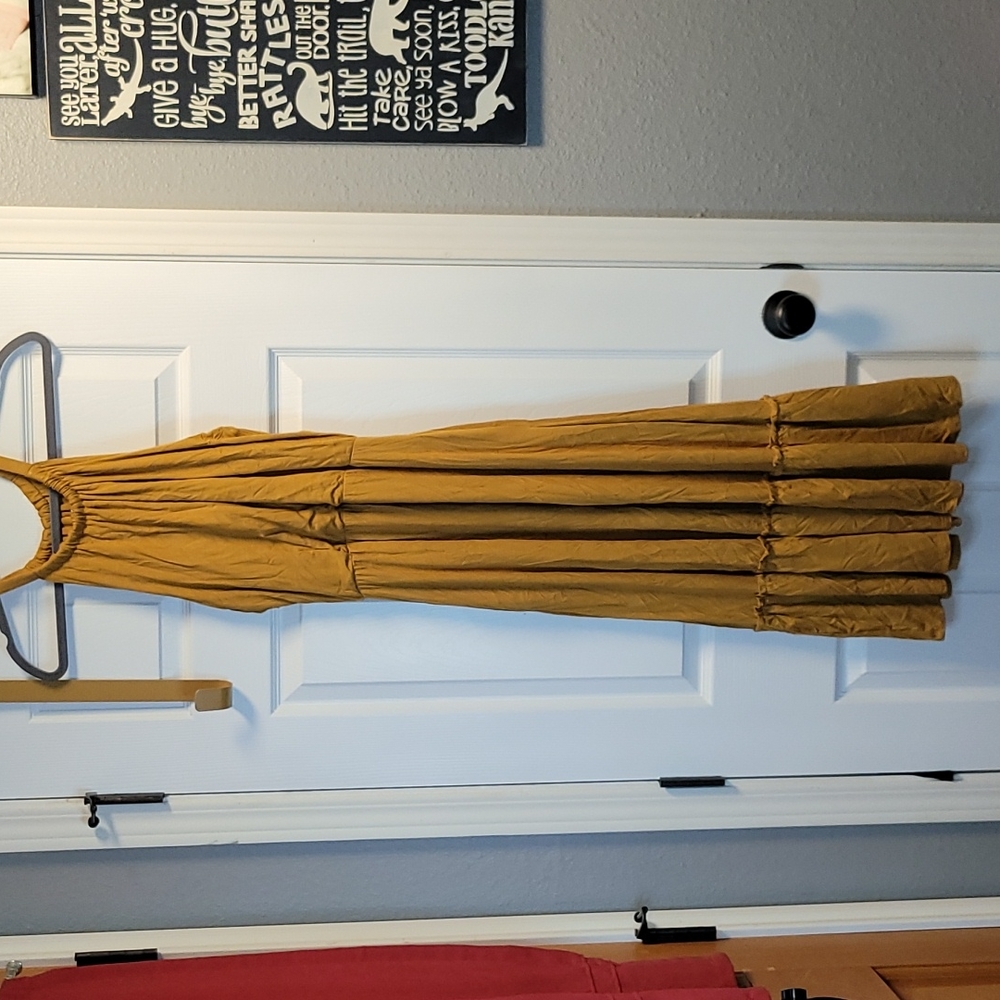 Rachel Zoe Tan Sleeveless Maxi Dress Sz M